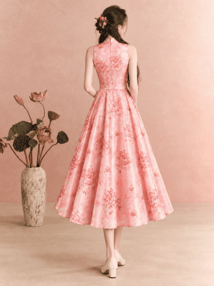 Qipao in Pink (Pre-order) - Image 4